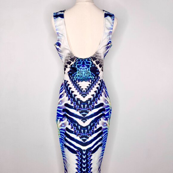 Asos Petite - Bold Abstract Stripe Bodycon Dress - Picture 8 of 9